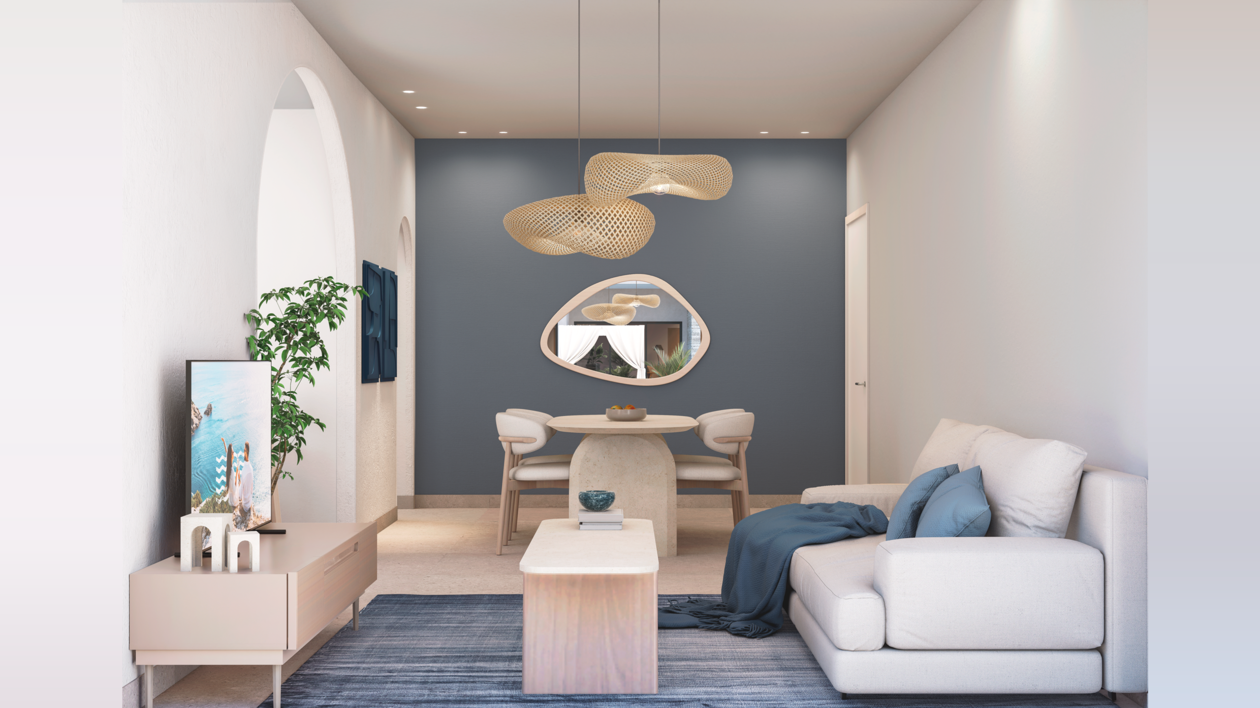 Living room accent wall