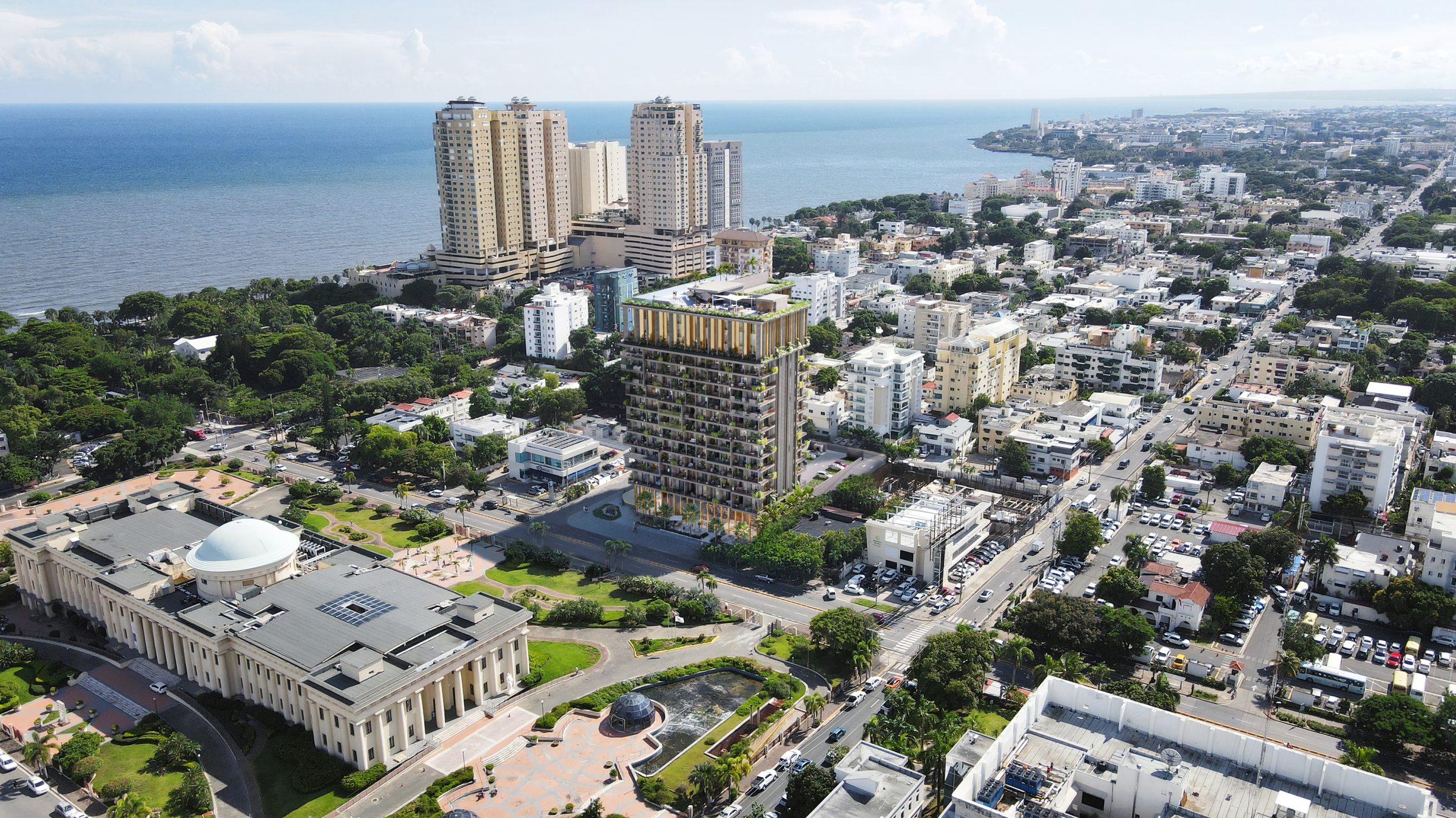 Jardines de Bellas Artes — aerial view Santo Domingo