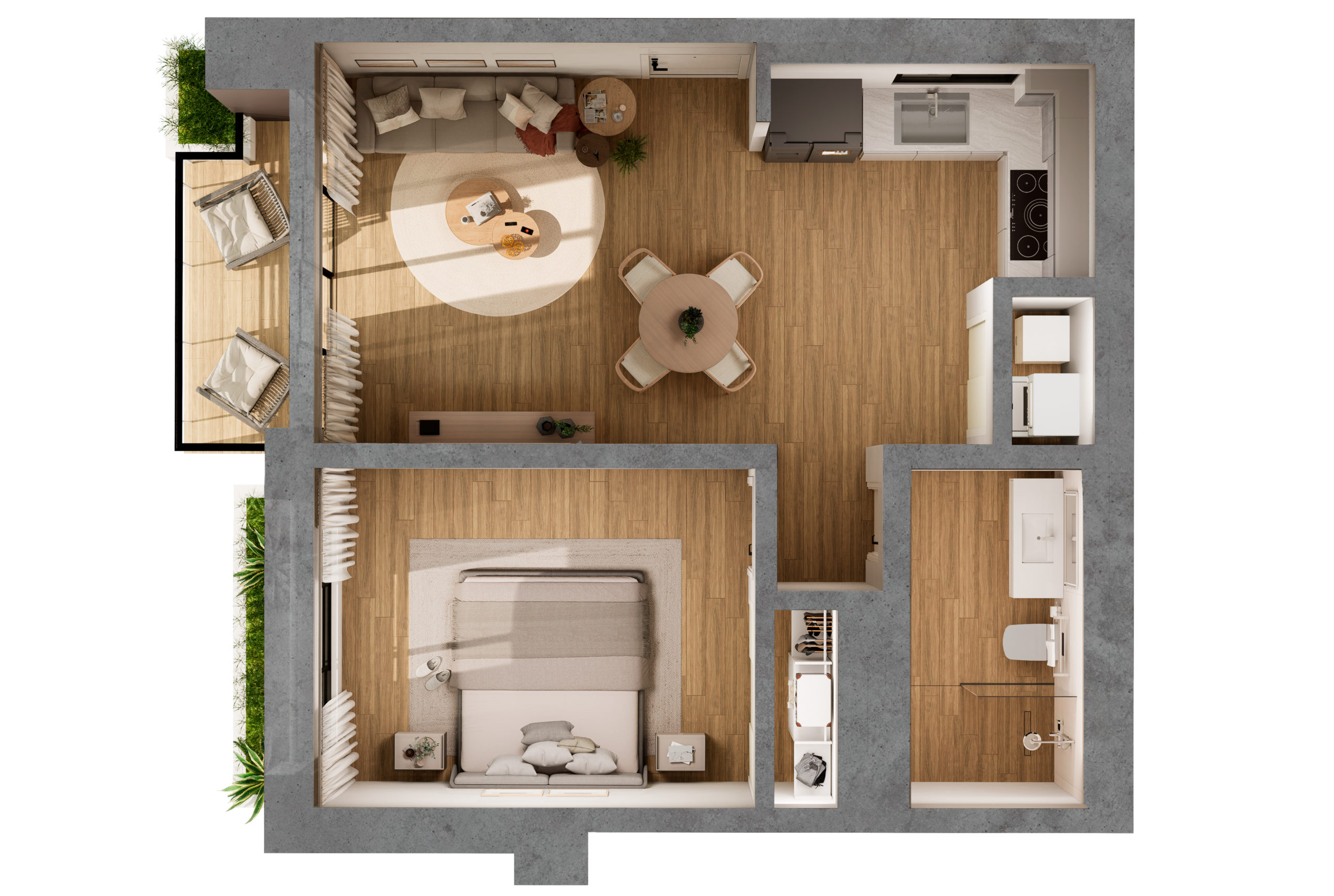 1 Bedroom floorplan
