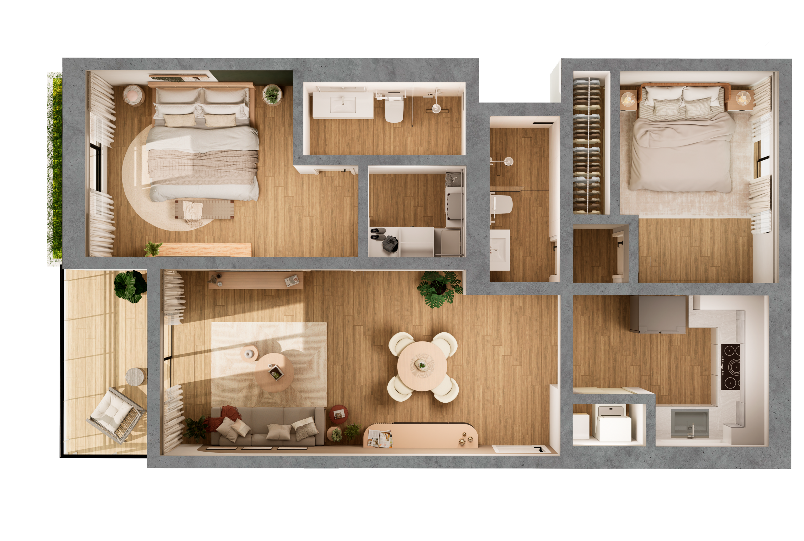 2 Bedroom floorplan