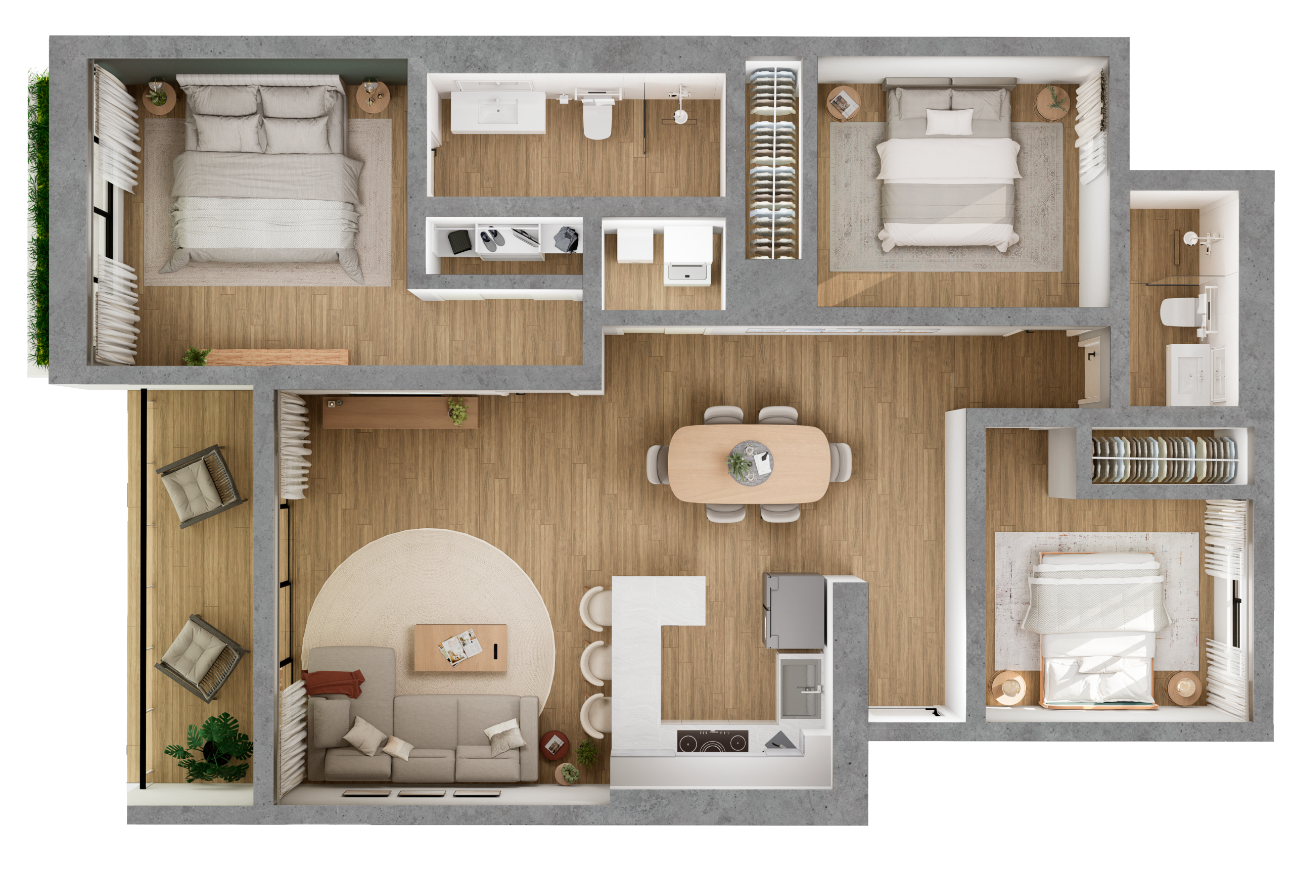 3 Bedroom floorplan