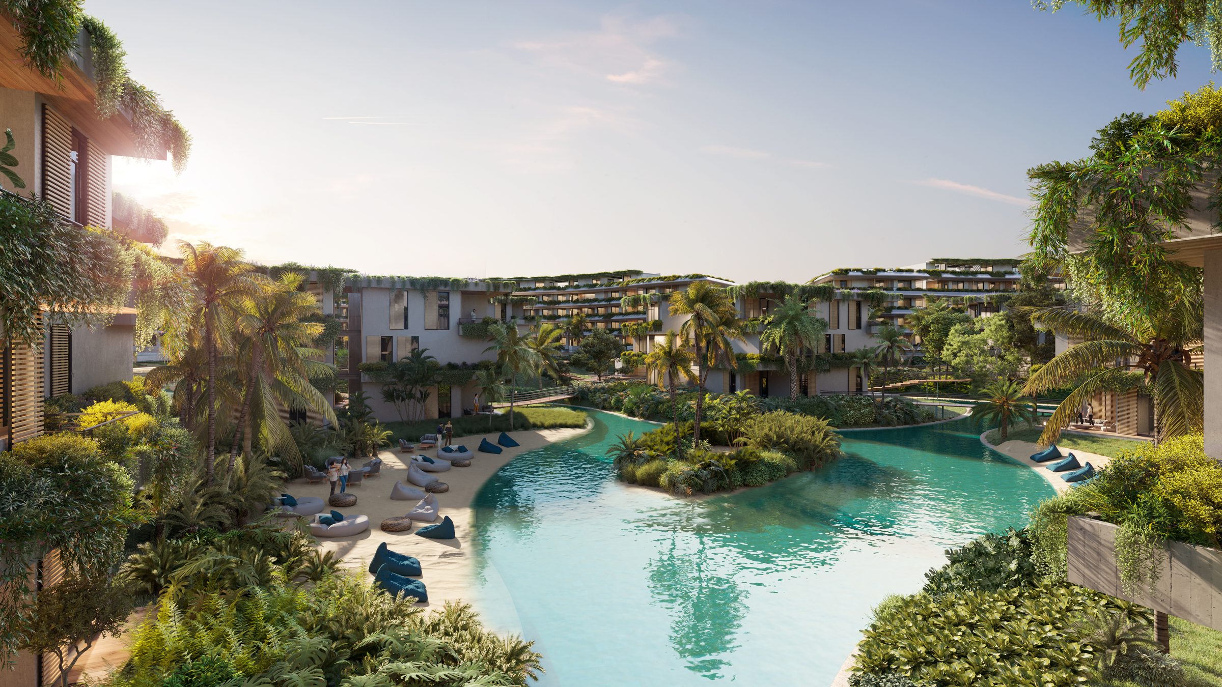 River Island lazy river and gardens