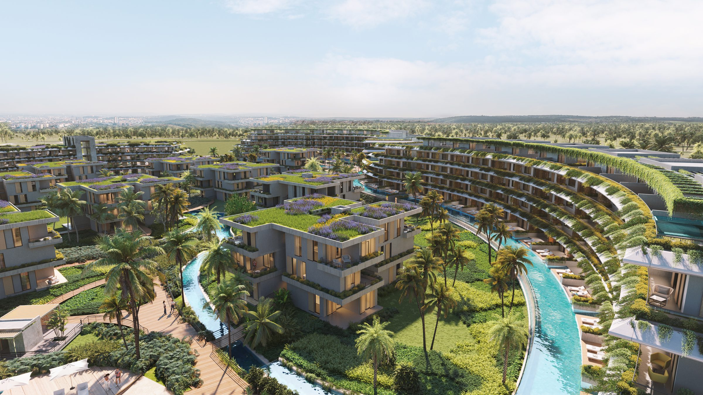 River Island full aerial masterplan view