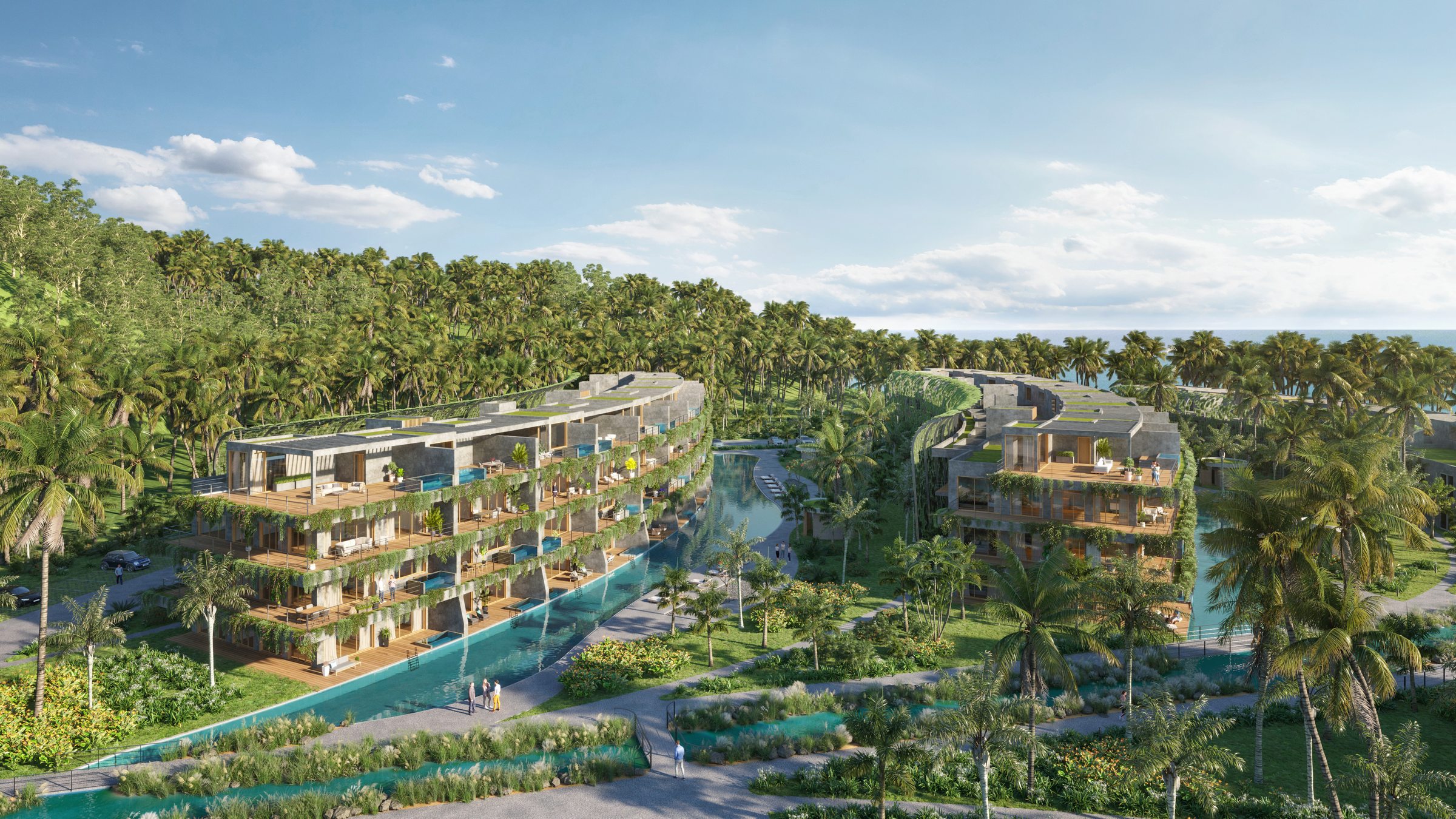 Silver Beach aerial render