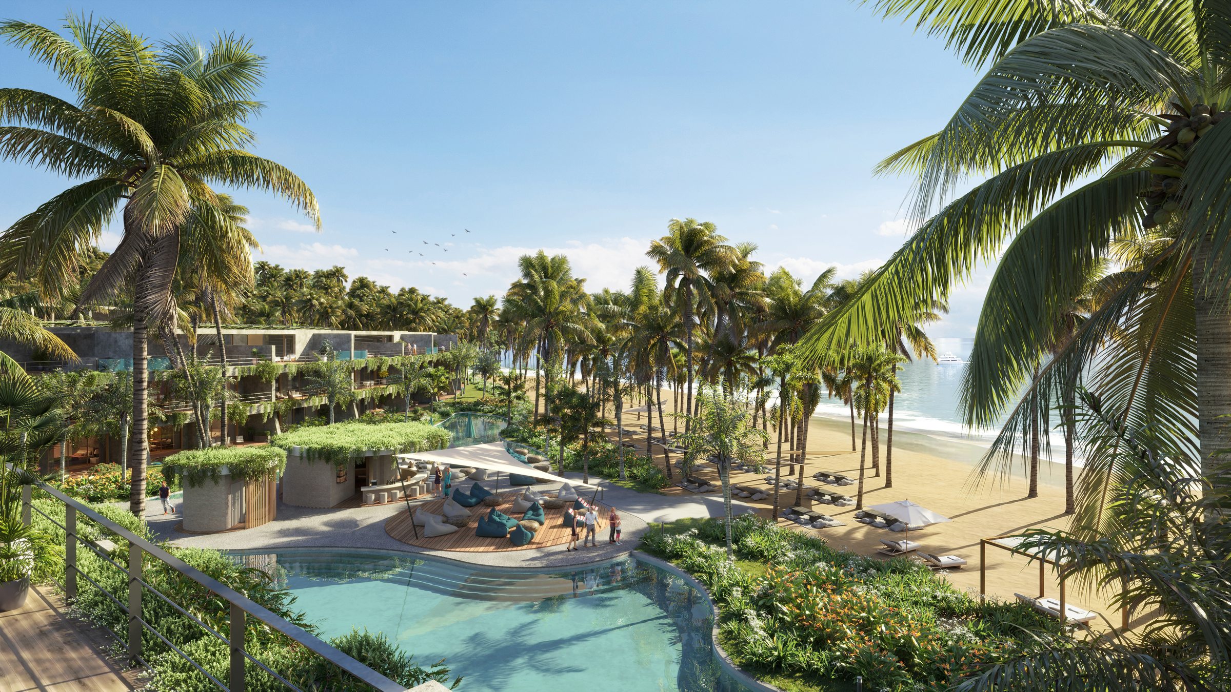 Silver Beach pool view